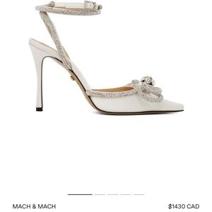 Mach & Mach 39.5 White Double Bow Heels